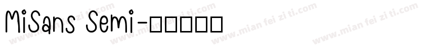 MiSans Semi字体转换